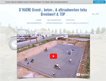 Tablet Screenshot of grondwerken-dhaene.be